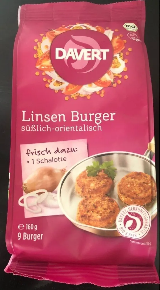Linsen-curry Burger, 160 GR Packung