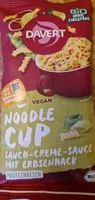 Noodle Cup Lauch-Creme-Sauce mit Erbsenhack