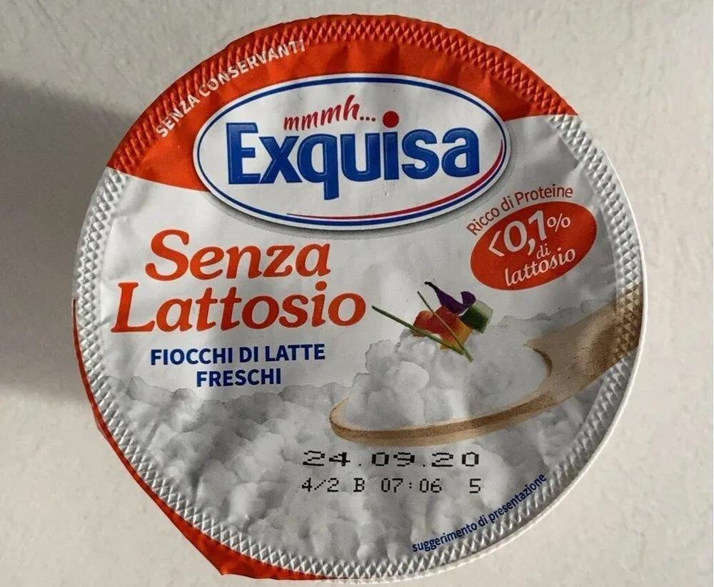 Senza lattosio fiocchi di latte