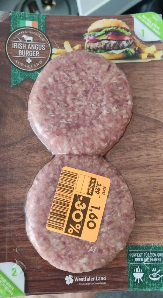 Irish angus burger