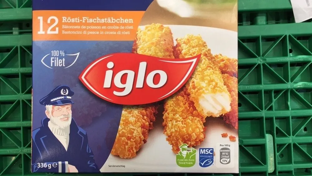 12 Bâtonnets de poisson en croûte de rösti