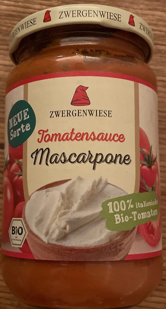 Vegetarische Bio Tomatensauce mit Mascarpone