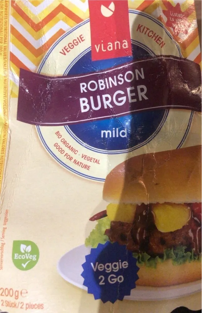Veggie2go Robinson Burger, Viana, 2X100G MHD