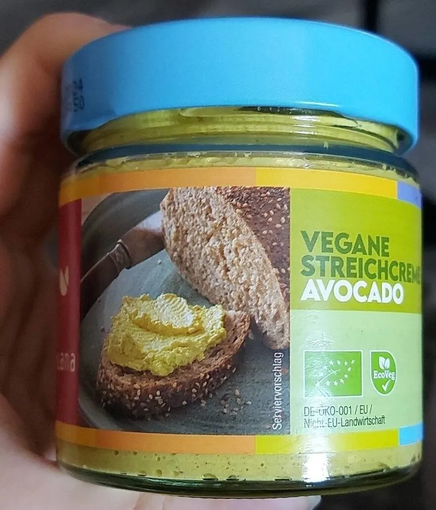 Vegane streichcreme avocado
