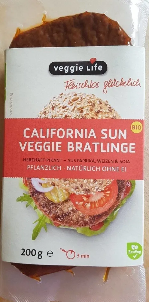California sun veggie Bratlinge