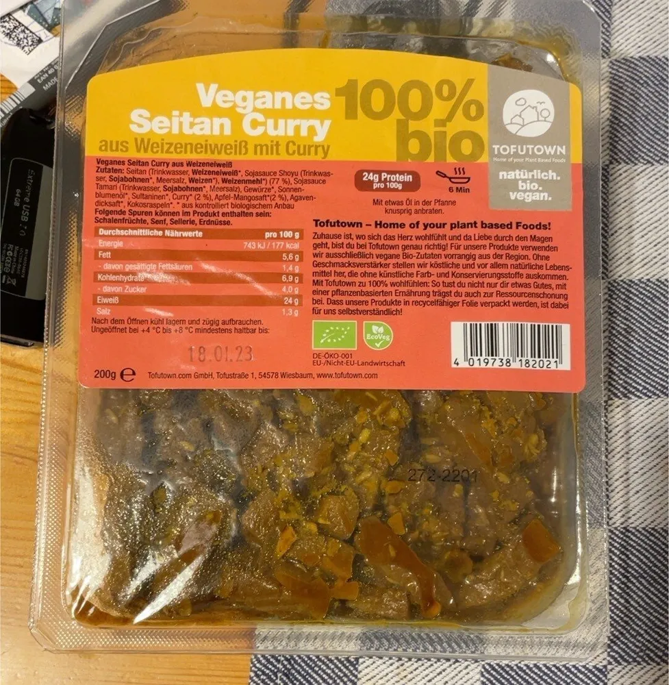 Veganes Seitan Curry