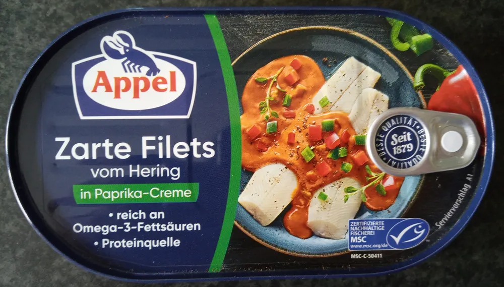 Zarte Herings Filets in Paprika-Creme