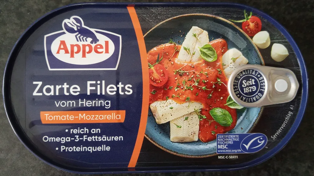 Zarte Filets vom Hering - Tomate-Mozzarella