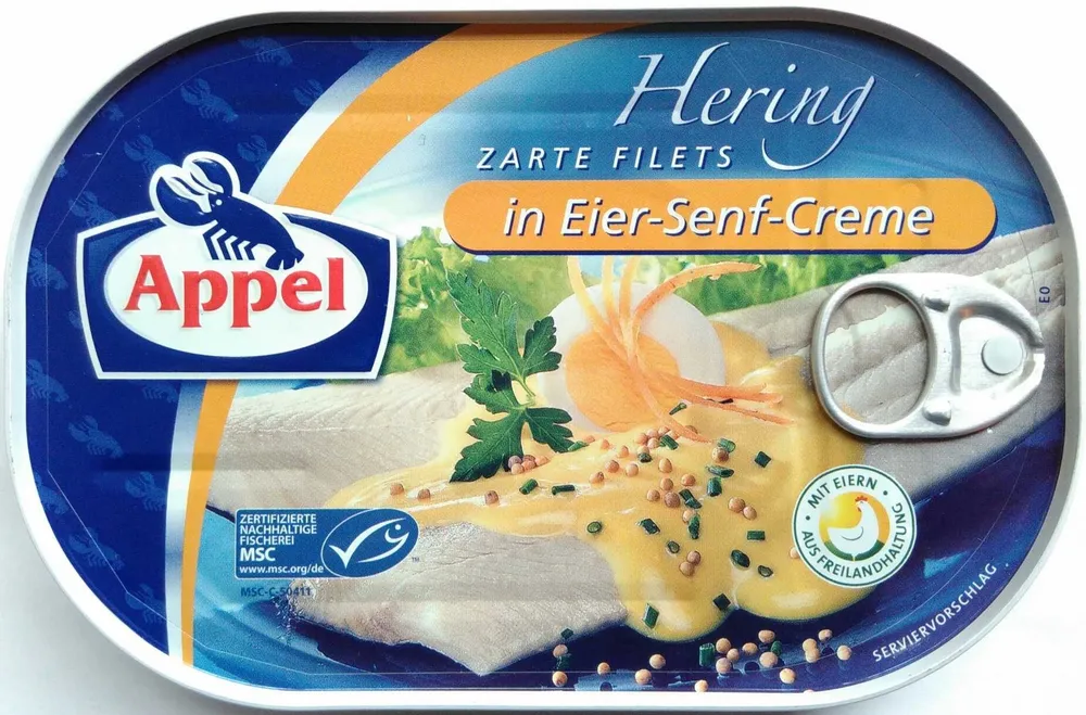 Hering Zarte Filets Eier Senf
