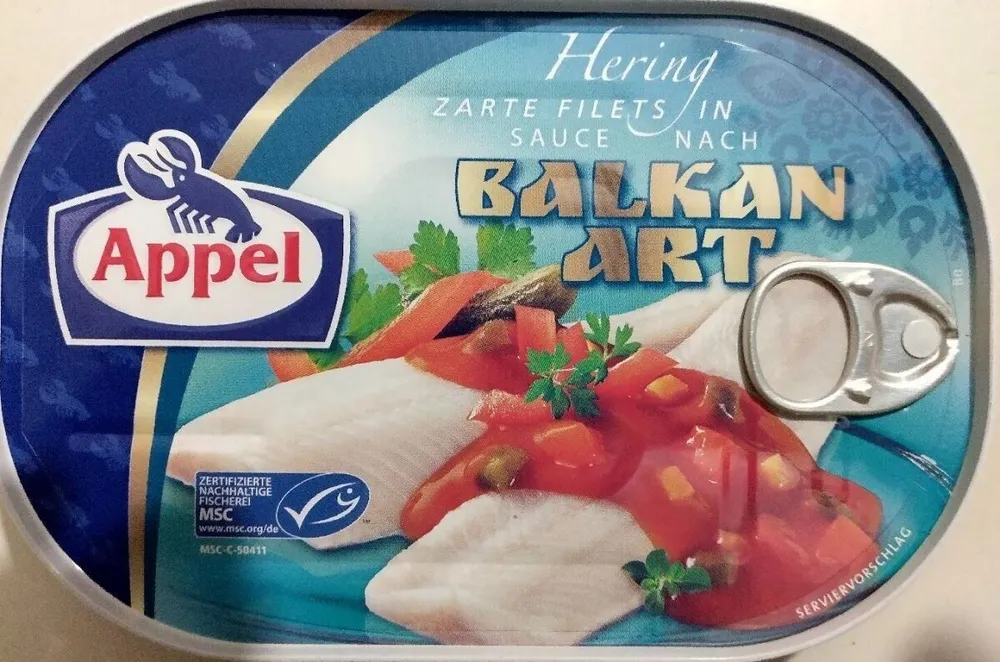 Hering zarte Filets in Sauce nach Balkan Art