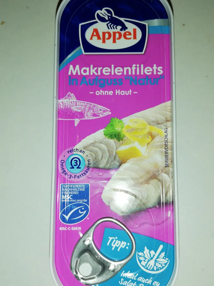 Makrelenfilet in Aufguss Natur
