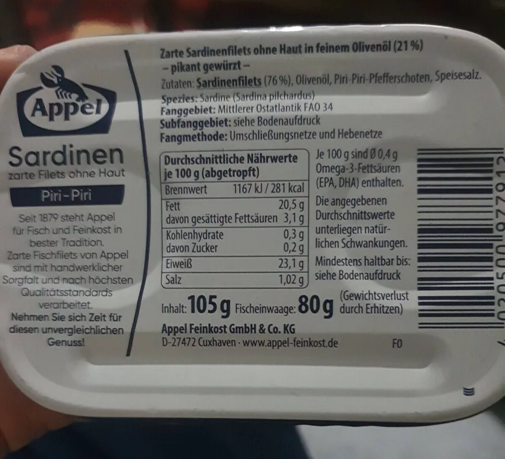 Sardinen Piri-Piri