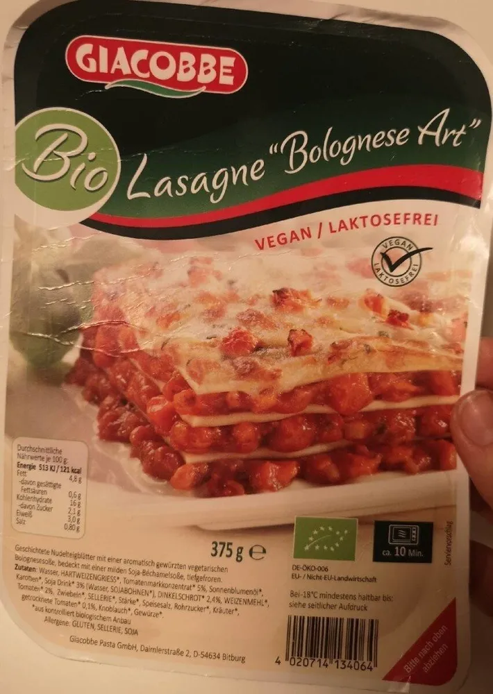 Lasagne "Bologneser Art", Vegan / Laktos...