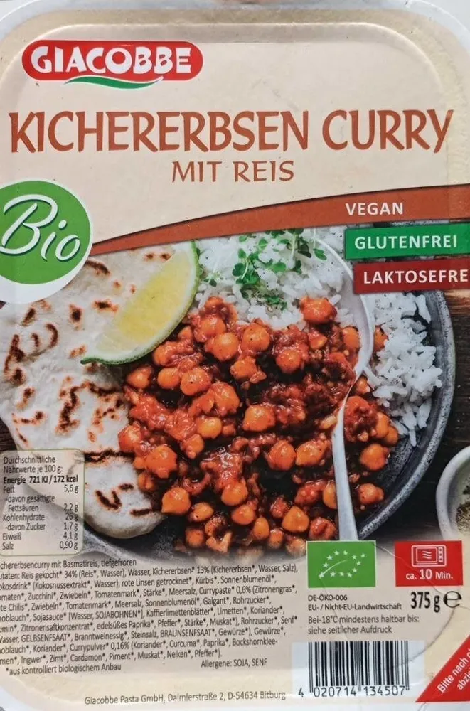 Curry de pois chiches avec riz