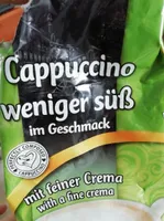 Cappuccino weniger süss im Geschmack