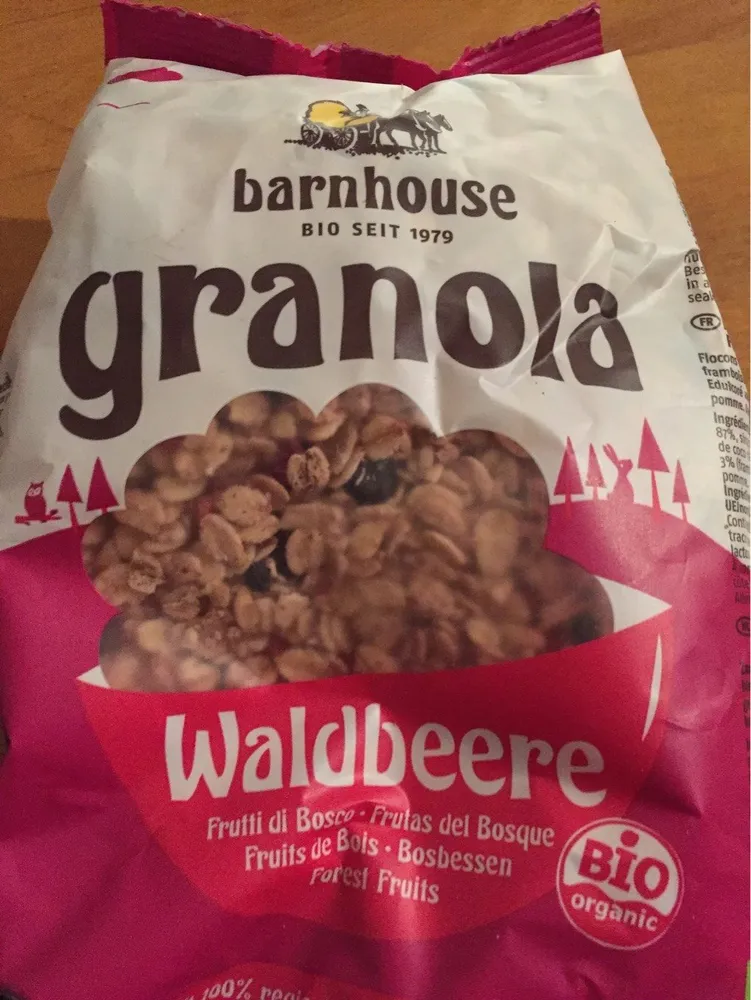 Barnhouse Granola Waldbeere, 375 GR Packung