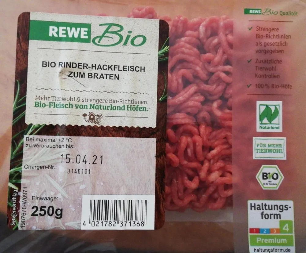 Bio Rinder-Hackfleisch zum braten