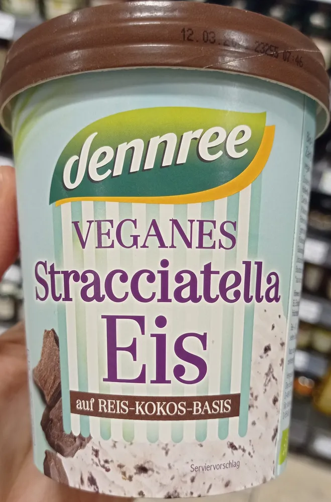 Veganes stracciatella Eis