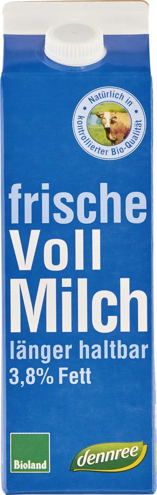 Frische Vollmilch länger haltbar, 3,8% Fett