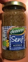 Dennree Süßer Senf,200 ML Glas