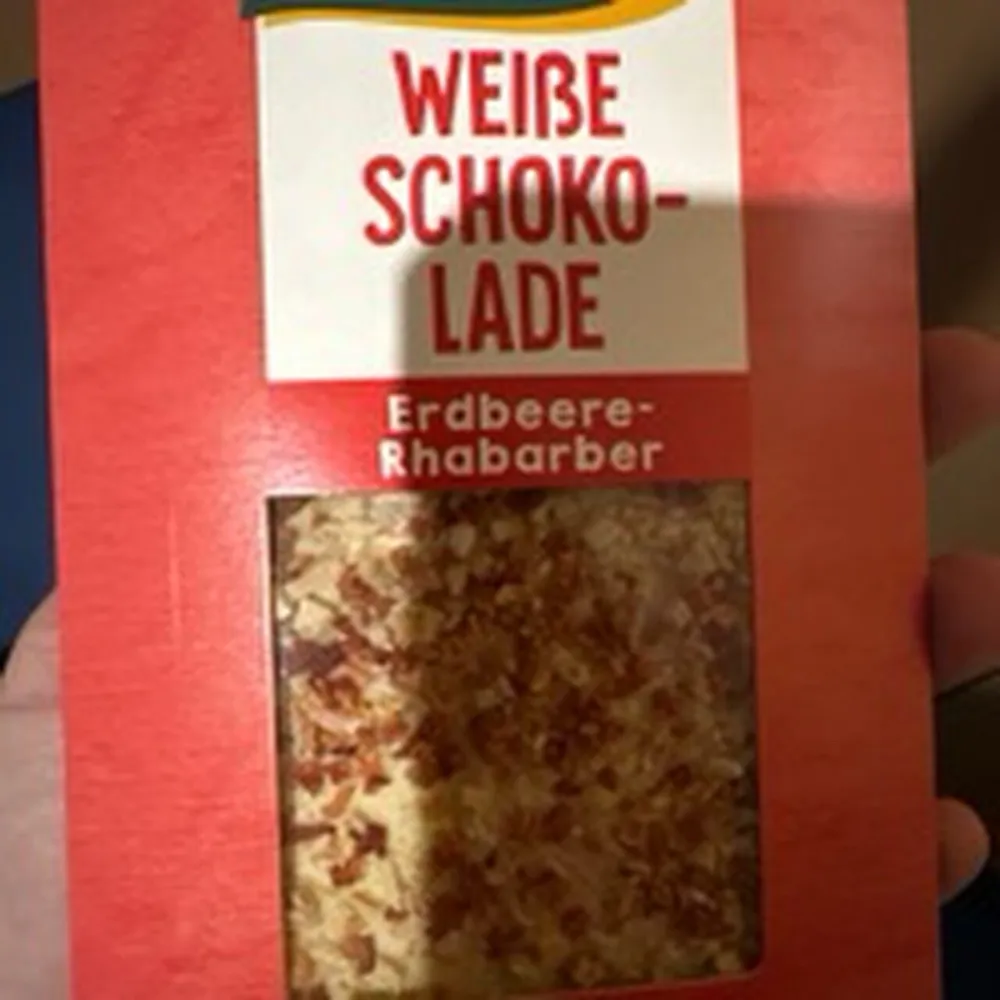Weiße Schokolade Erdbeere Rhabarber