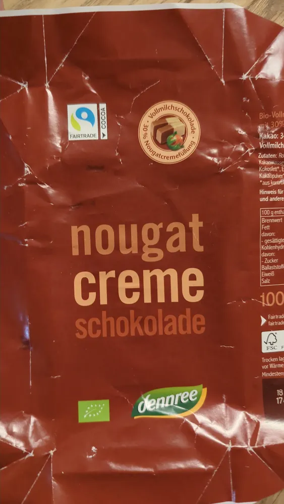 nougat creme schokolade