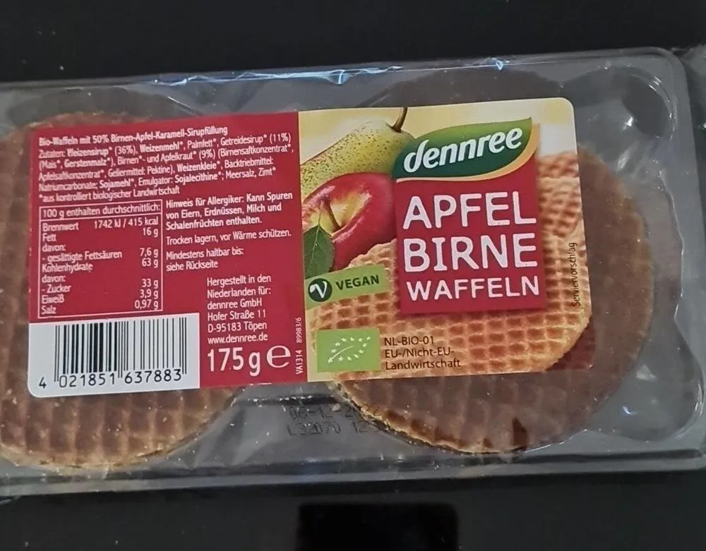 Apfel Birne Waffeln