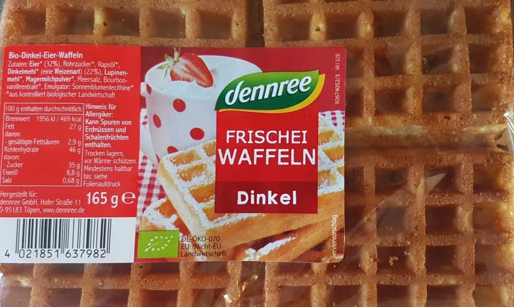 Bio-Dinkel Frischei Waffeln