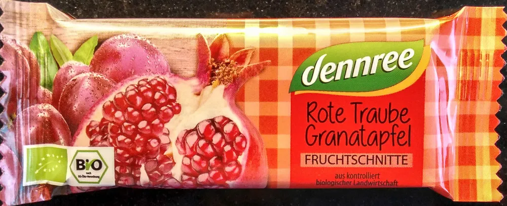 Rote Traube Granatapfel Fruchtschnitte