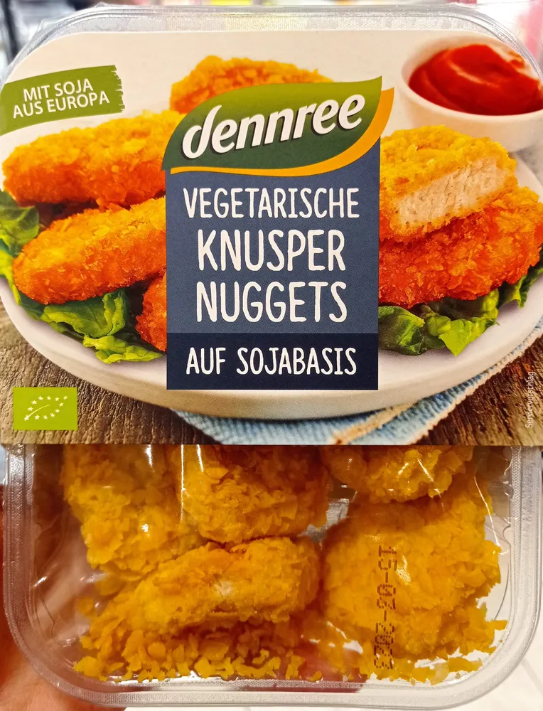 Vegetarische Knupser Nuggets auf Sojabasis