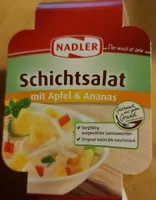 Schichtsalat mit Apfel und Ananas