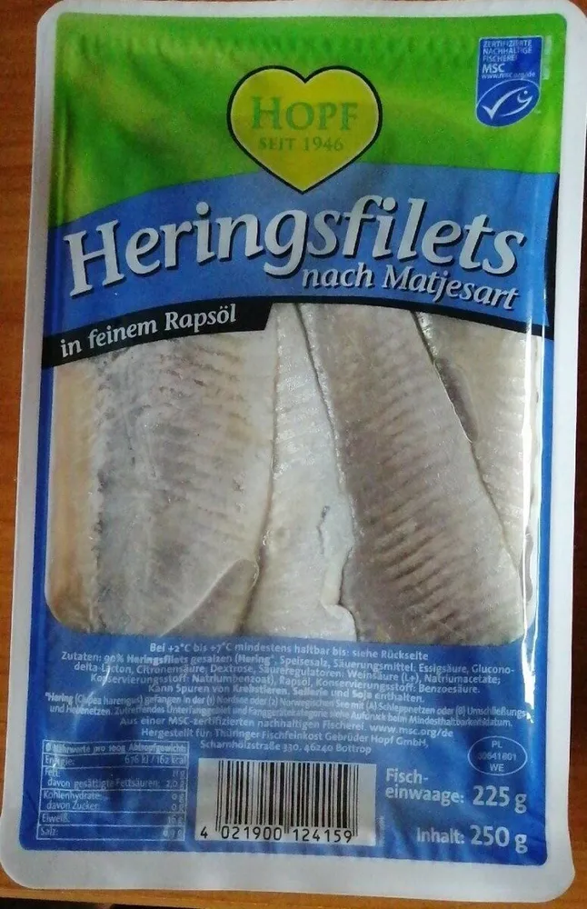Heringsfilets nach Matjesart