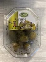 Grüne Olives gefüllt mit Käsezubereitung