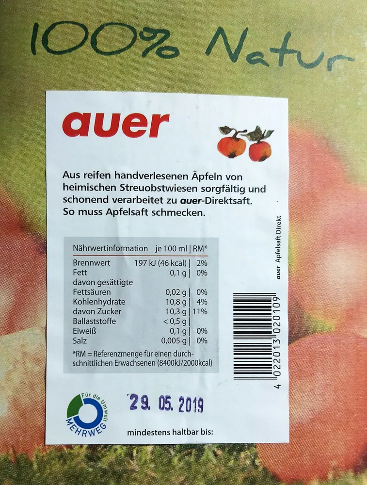 Apfel Direktsaft