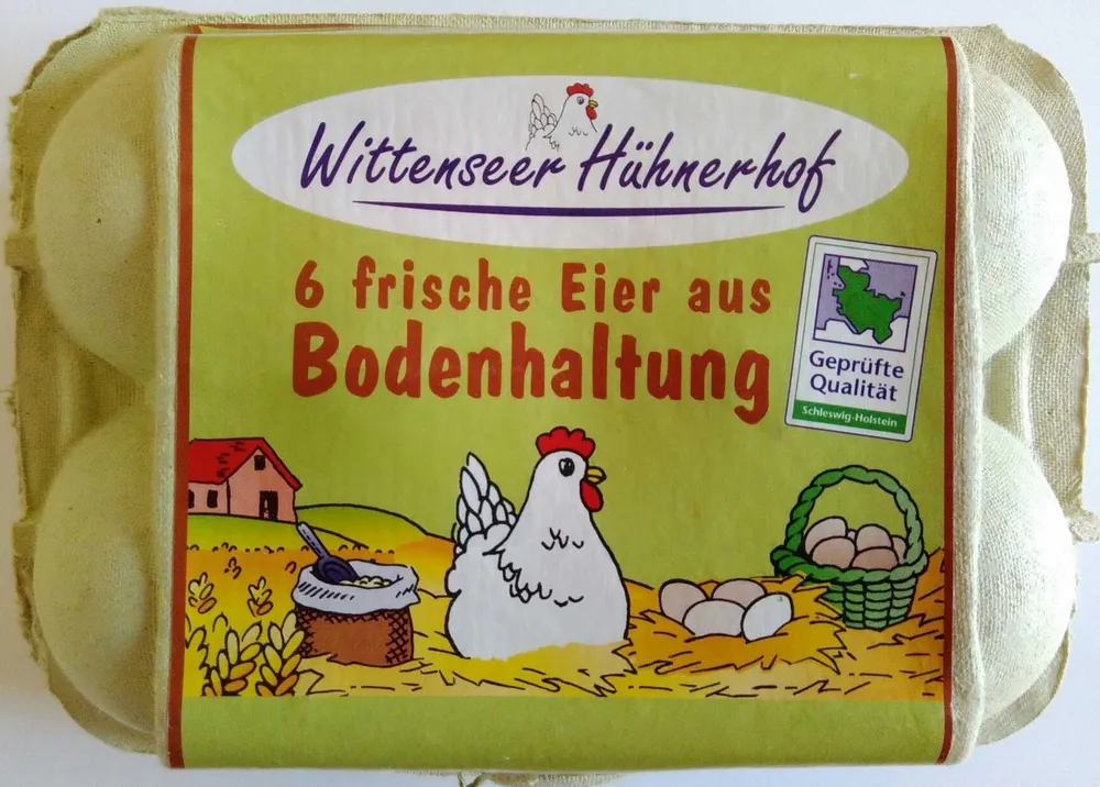 6 frische Eier aus Bodenhaltung