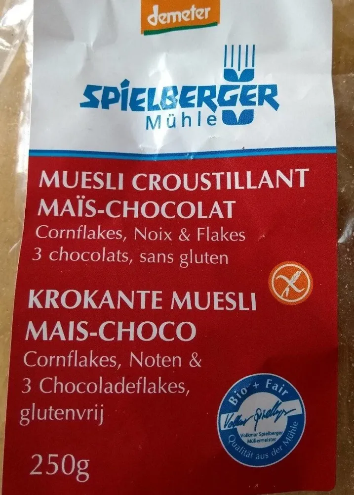Muesli croustillant maïs-chocolat