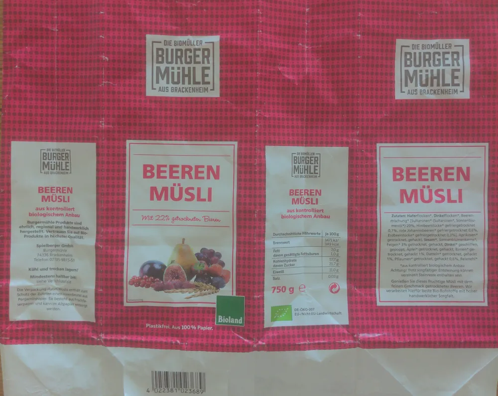 Beeren Müsli