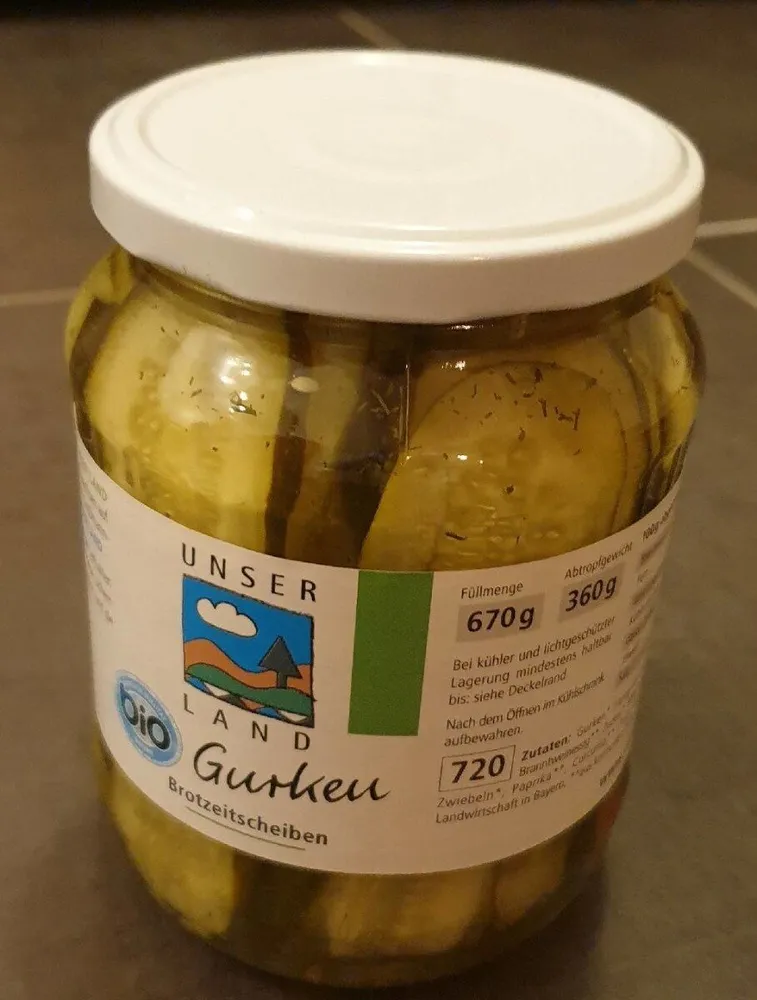Unser Land Gurken Brotzeitscheiben