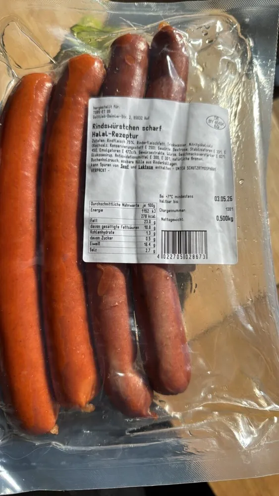 Rindswürstchen scharf