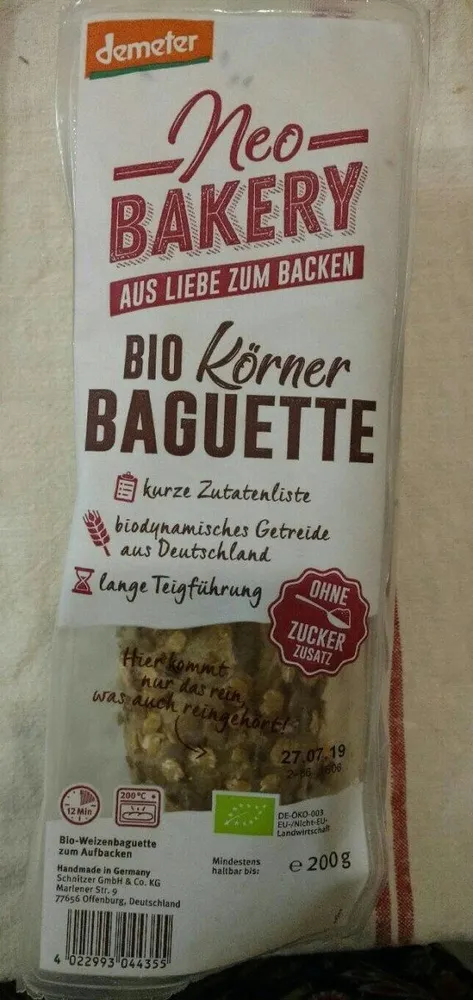 Bio Körner Baguette