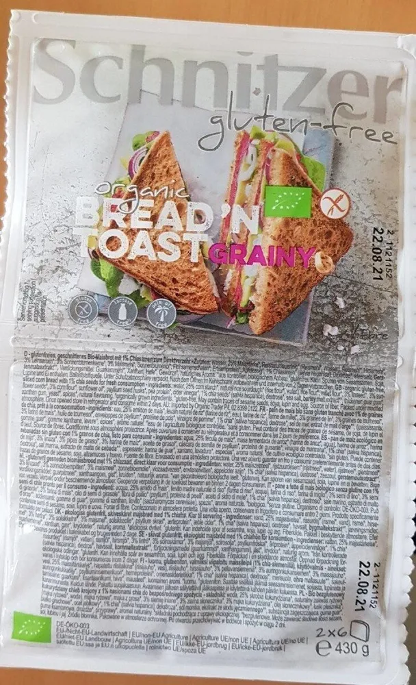 BREAD'N TOAST GRAINY gluten-free