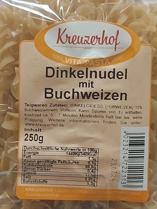 Dinkelnudeln mit buchweizen