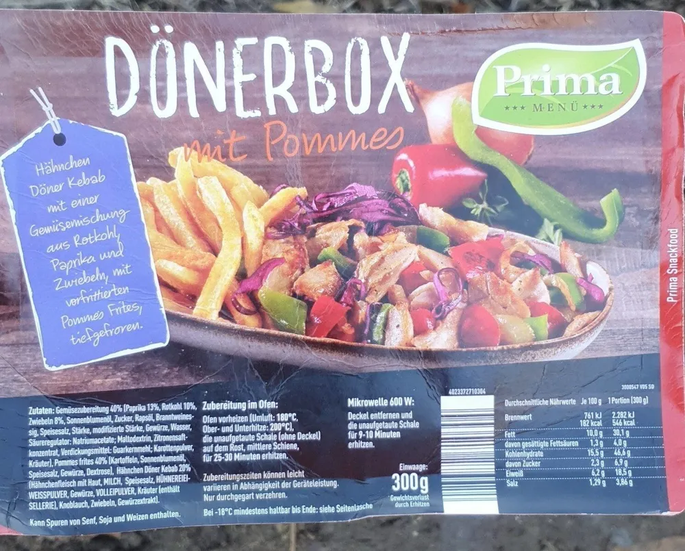 Dönerbox mit Pommes