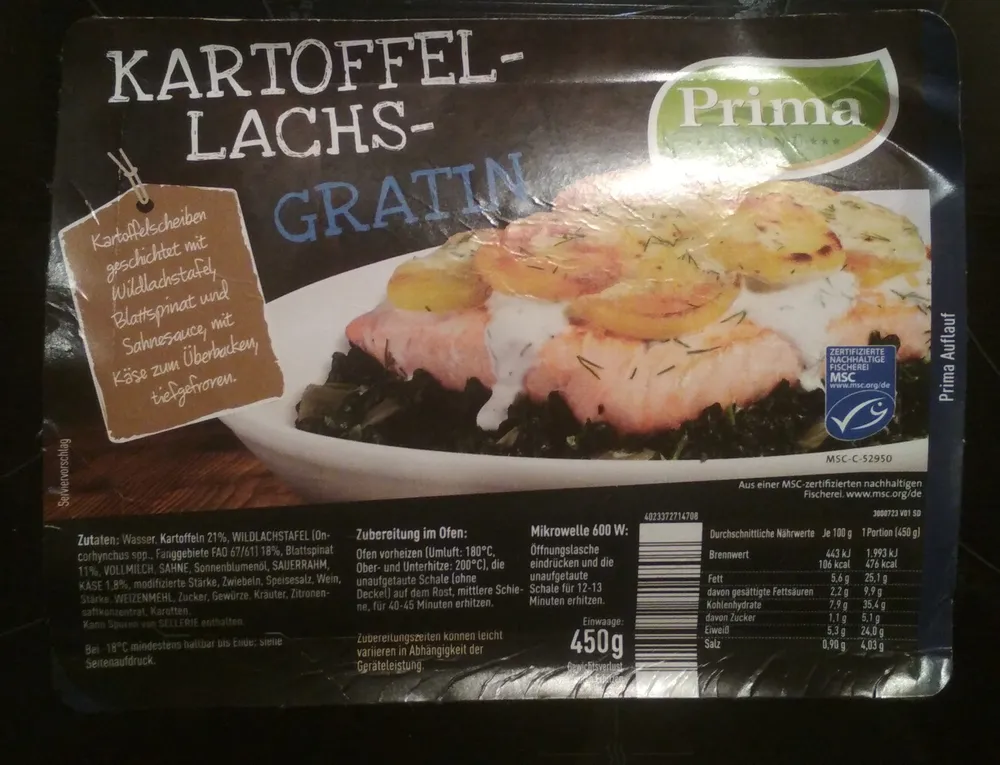 Kartoffel-Lachs Gratin