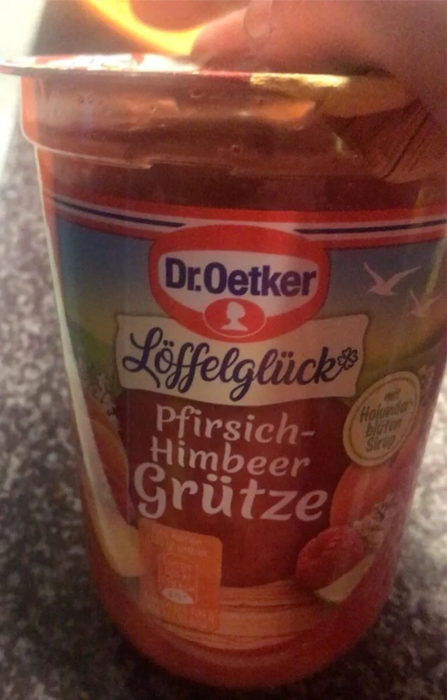 Pfirsich Himbeer Grütze