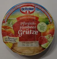 Pfirsich-Himbeer Grütze