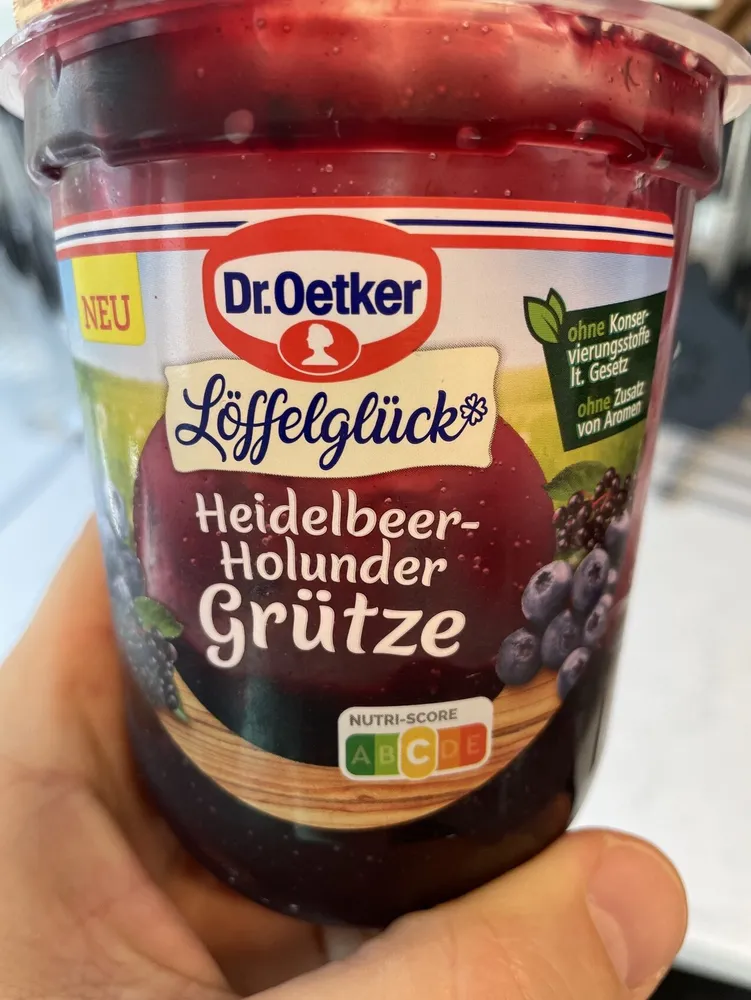 Heidelbeere-Holunder Grütze