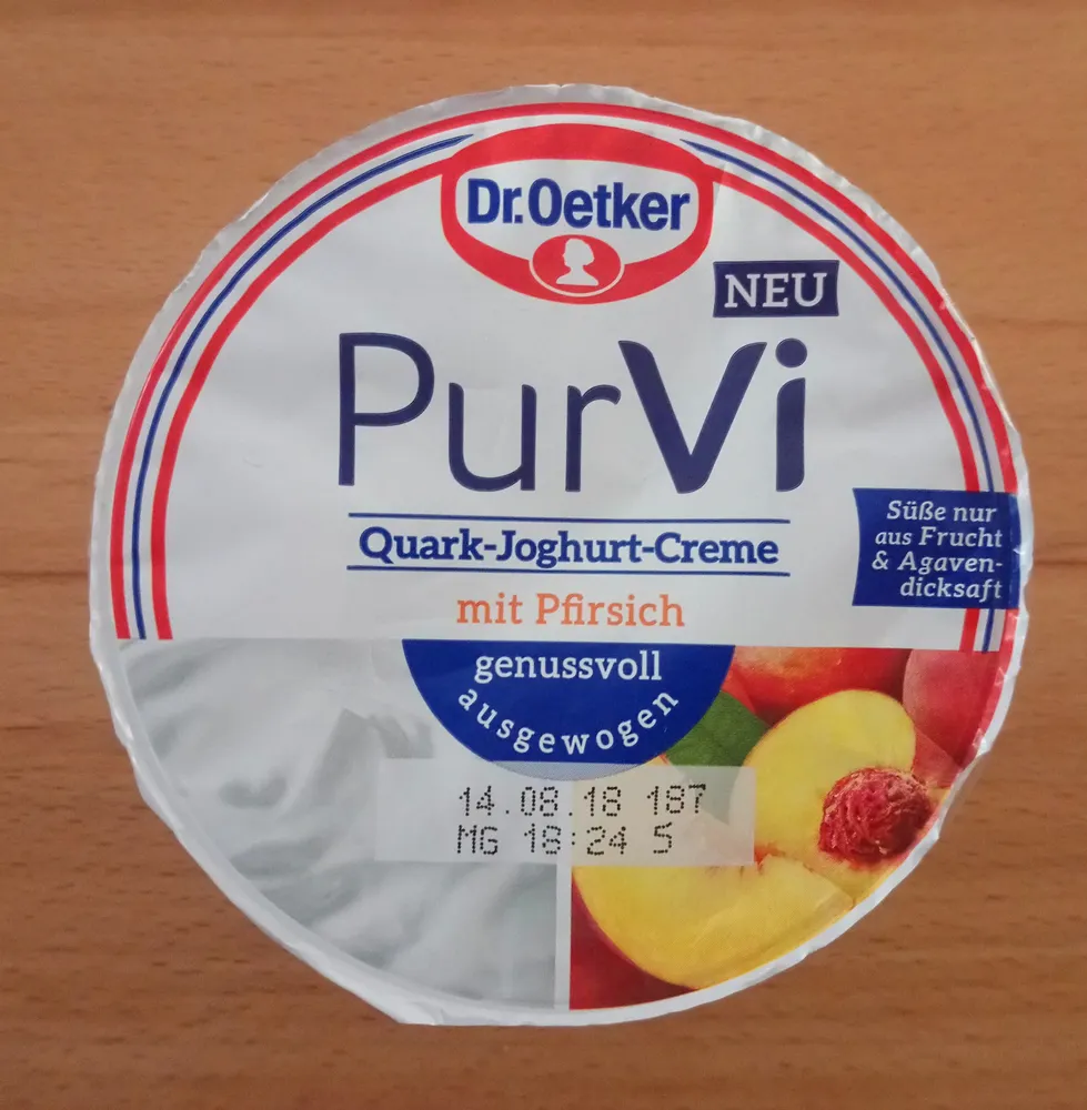Quark Yoghourt Creme mit Pfirsich