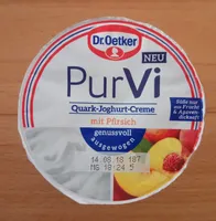 Quark Yoghourt Creme mit Pfirsich