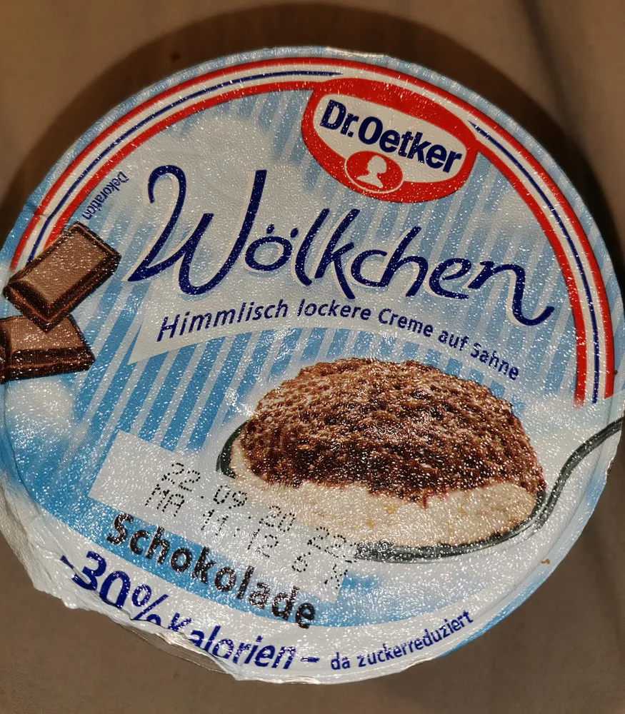 Dr. Oetker Wölkchen, Schokolade - 30% Kalorien